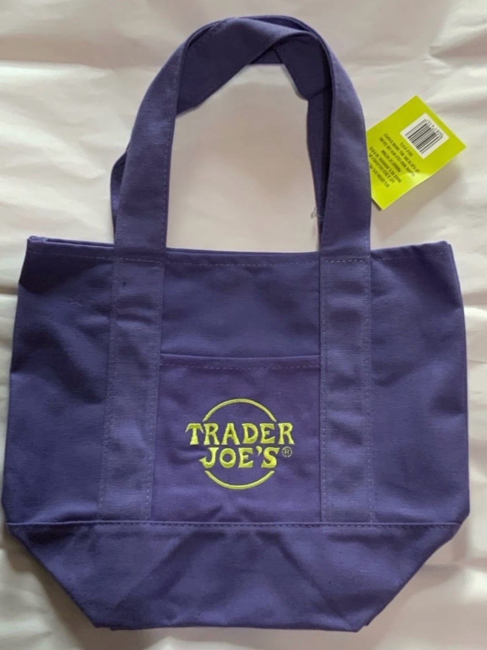 Trader Joe’s Purple Mini Canvas Tote Bag - Halloween Trick or Treat Bag